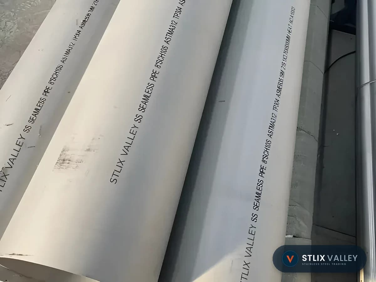 Seamless stainless pipe marked STLIX VALLEY